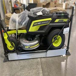 DALLAS LOCATION - RYOBI 80V HP Brushless 42 in. Battery Electric Cordless Zero Turn Riding Mower