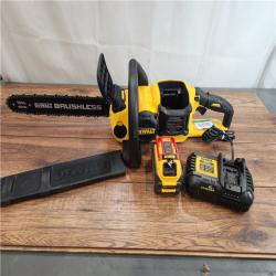 AS-IS DEWALT DCCS670T1 60V MAX FLEXVOLT Lithium-Ion 16 Brushless Cordless Chain Saw Kit 3.0 Ah