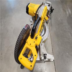 AS-IS DEWALT 15 Amp Corded 12 in. Double Bevel Sliding Compound Miter Saw