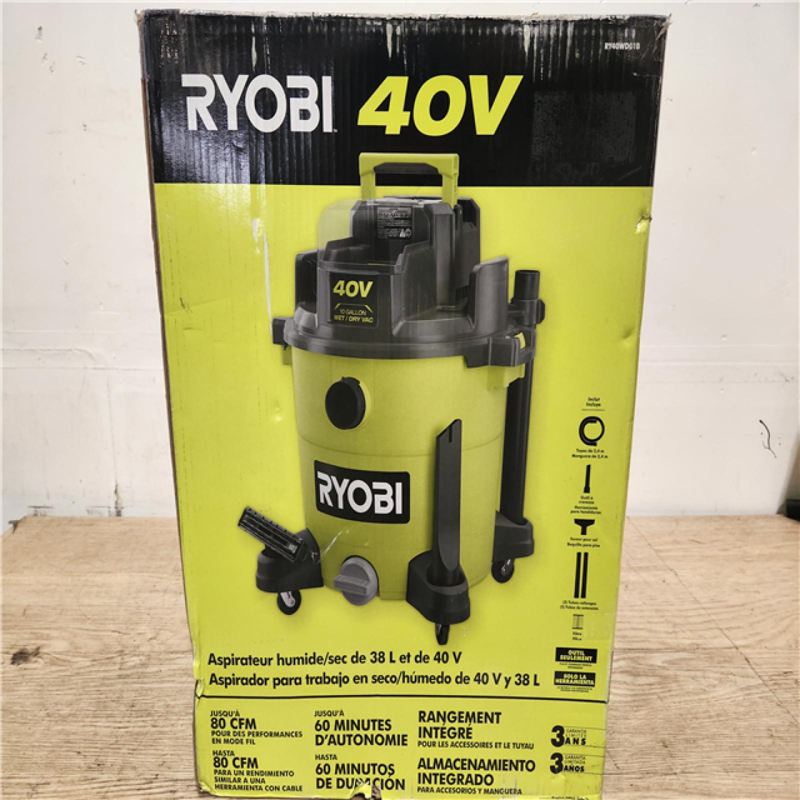 Phoenix Location NEW RYOBI 40V 10 Gal. Cordless Wet/Dry Vacuum (Tool Only)