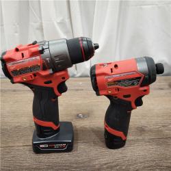 AS-IS Milwaukee 3497-22 12V Brushless Hammer Drill and Impact Driver Combo Kit