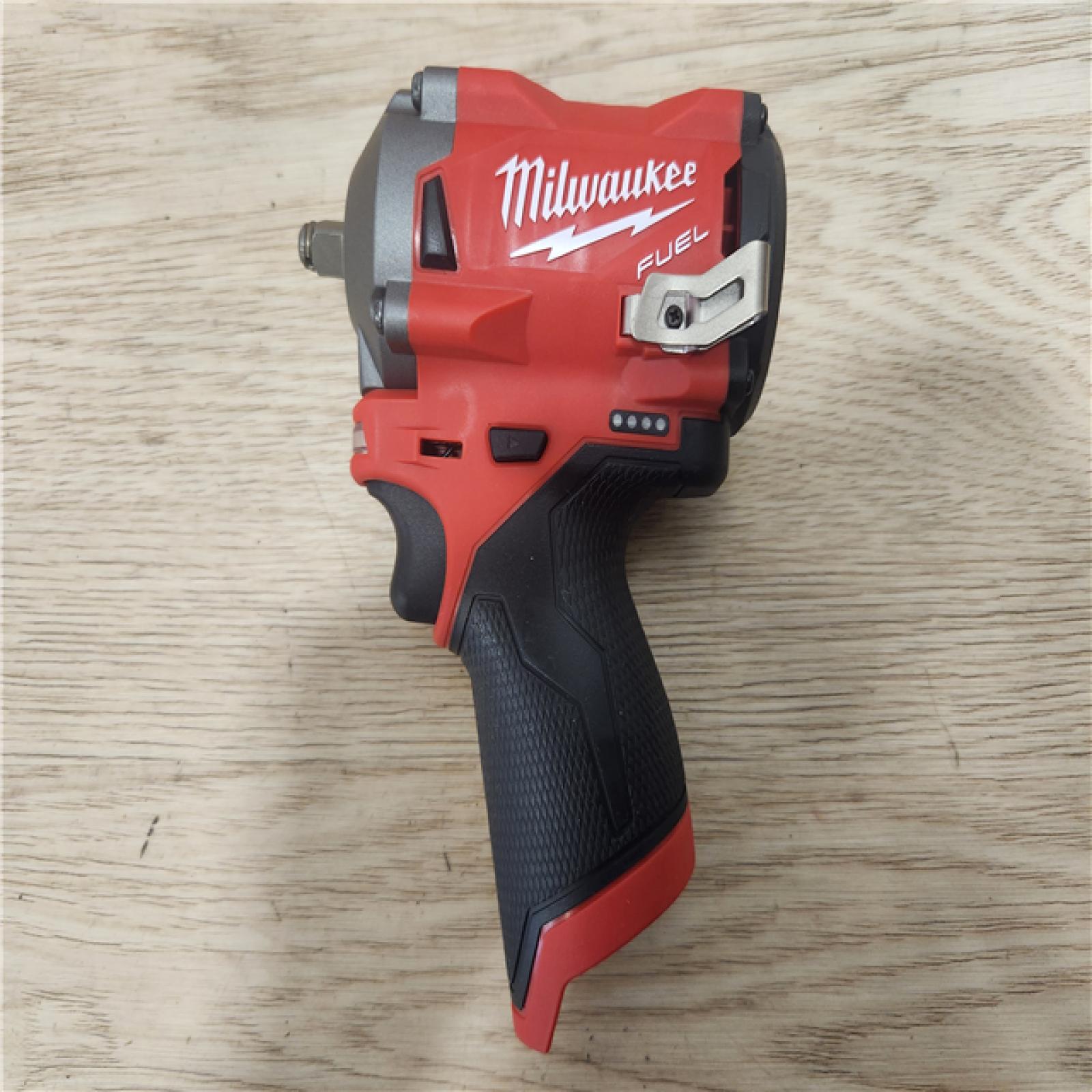 Phoenix Location Appears NEW Milwaukee M12 FUEL 12V Lithium-Ion Brushless Cordless Stubby 3/8 in. Impact Wrench (Tool-Only)