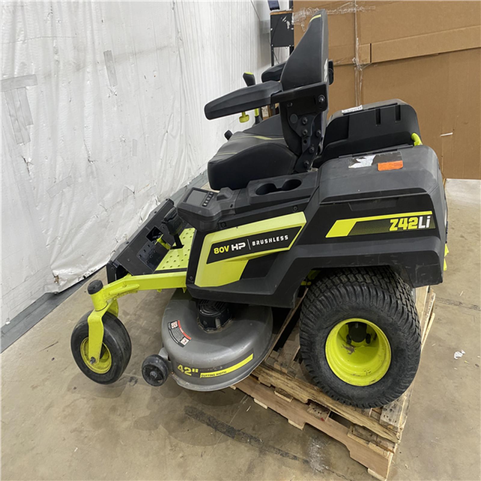 Houston Location - AS-IS Ryobi 80V HP Z42iL Riding Mower