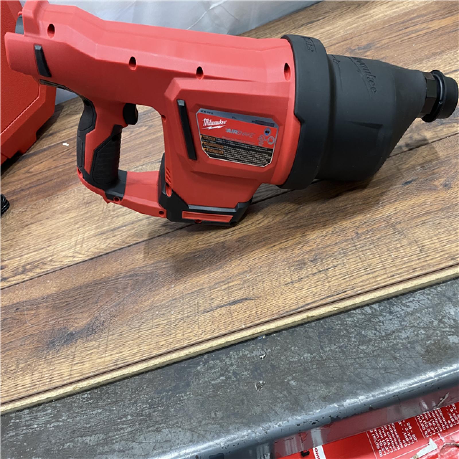 AS-IS Milwaukee M12 12-Volt Lithium-Ion Cordless Drain Cleaning Airsnake Air Gun Kit