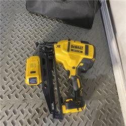 Houston location AS-IS DeWalt DCN660D1 20V 16 Gauge Cordless Angled Finish Nailer Kit W/ 2Ah Battery