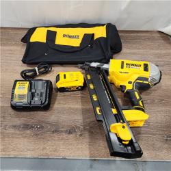 AS-IS DeWalt 20V MAX Collated Cordless Framing Nailer Tool Kit with Rafter Hook