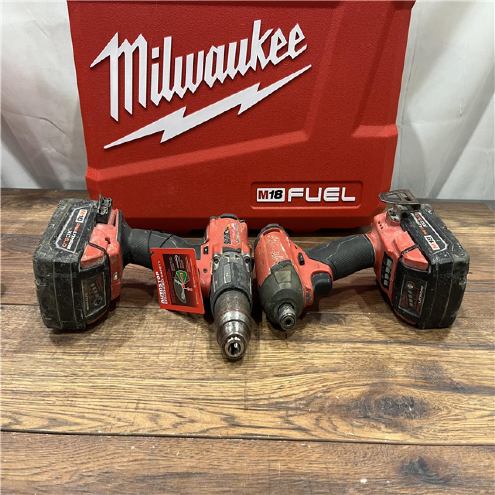 AS-IS Milwaukee M18 FUEL 18V Lithium-Ion Brushless Cordless Hammer Drill and Impact Driver Combo Kit (2-Tool) with 2 Batteries