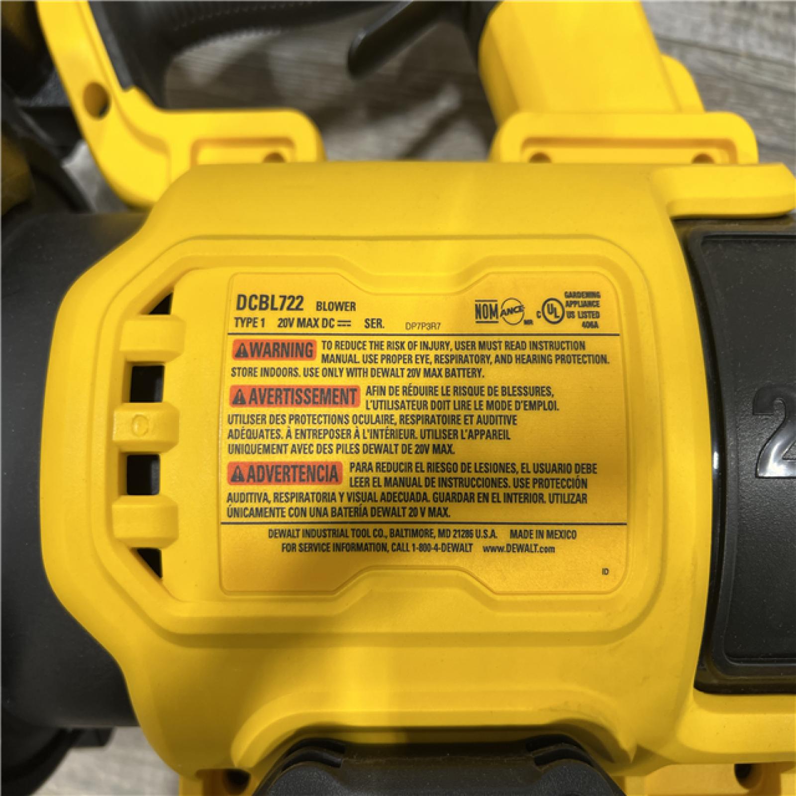 AS-IS DEWALT 20V MAX 125 MPH 450 CFM Brushless Cordless Battery Powered Blower (Tool Only)