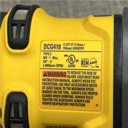 AS-IS DeWalt FLEXVOLT 60V MAX Cordless Grinder  4.5 - 6   9000 RPM  1 EA (115-DCG418B)