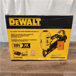 AS-IS DeWalt 20V MAX Brushless Cordless 2-Speed 30° Paper Collated Framing Nailer Kit