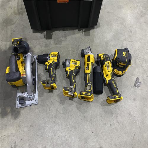 Houston location AS-IS DEWALT 20-Volt Lithium-Ion Cordless Combo Kit (6-Tool) with Tough System Case, Two 2.0 Ah Batteries and 4.0 Ah Battery NO CHARGER