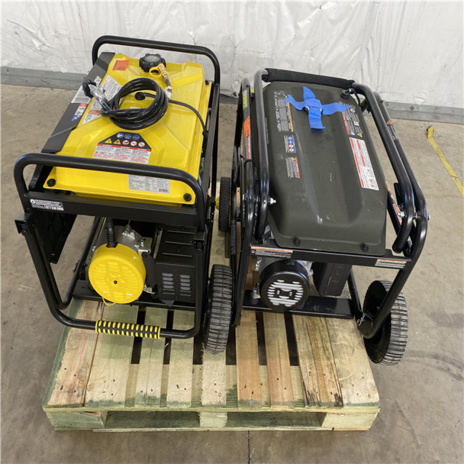 Houston Location - AS-IS Ryobi EasyStart Generator 6,500 Running Watts 8,125 Starting Watts Generator  AND Champion Dual Fuel 7,850 Starting Watts 6,250 Running Watts Generator