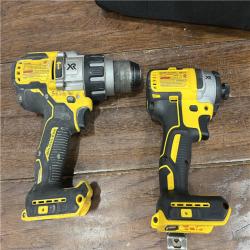 AS-ISDEWALT 20V MAX Cordless Brushless Hammer Drill/Driver 2 Tool Combo Kit with FLEXVOLT ADVANTAGE