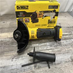 AS-IS DEWALT 20V MAX Cordless Brushless 4.5 - 5 in. Paddle Switch Angle Grinder with FLEXVOLT ADVANTAGE (Tool Only)