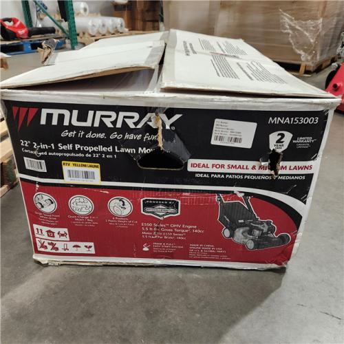 DALLAS LOCATION - AS-IS Murray 22 in. 140 cc Briggs & Stratton Walk Behind Gas Self-Propelled Lawn Mower with Front Wheel Drive and Bagger