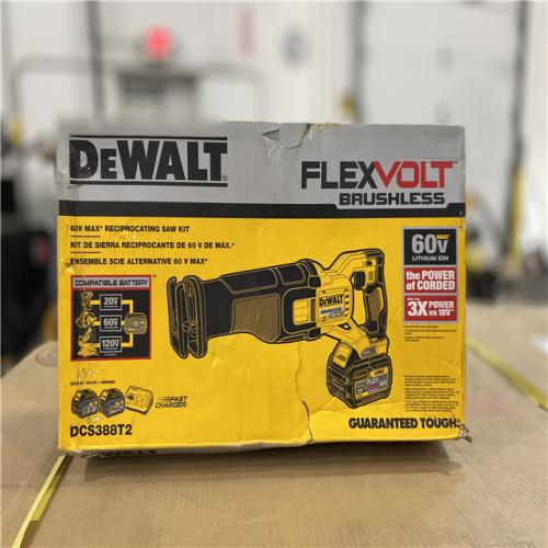 NEW! - Dewalt Flexvolt 60V Max Reciprocating Saw DCS388T2 - 1 1/8 in Stroke Length - 3000 SPM