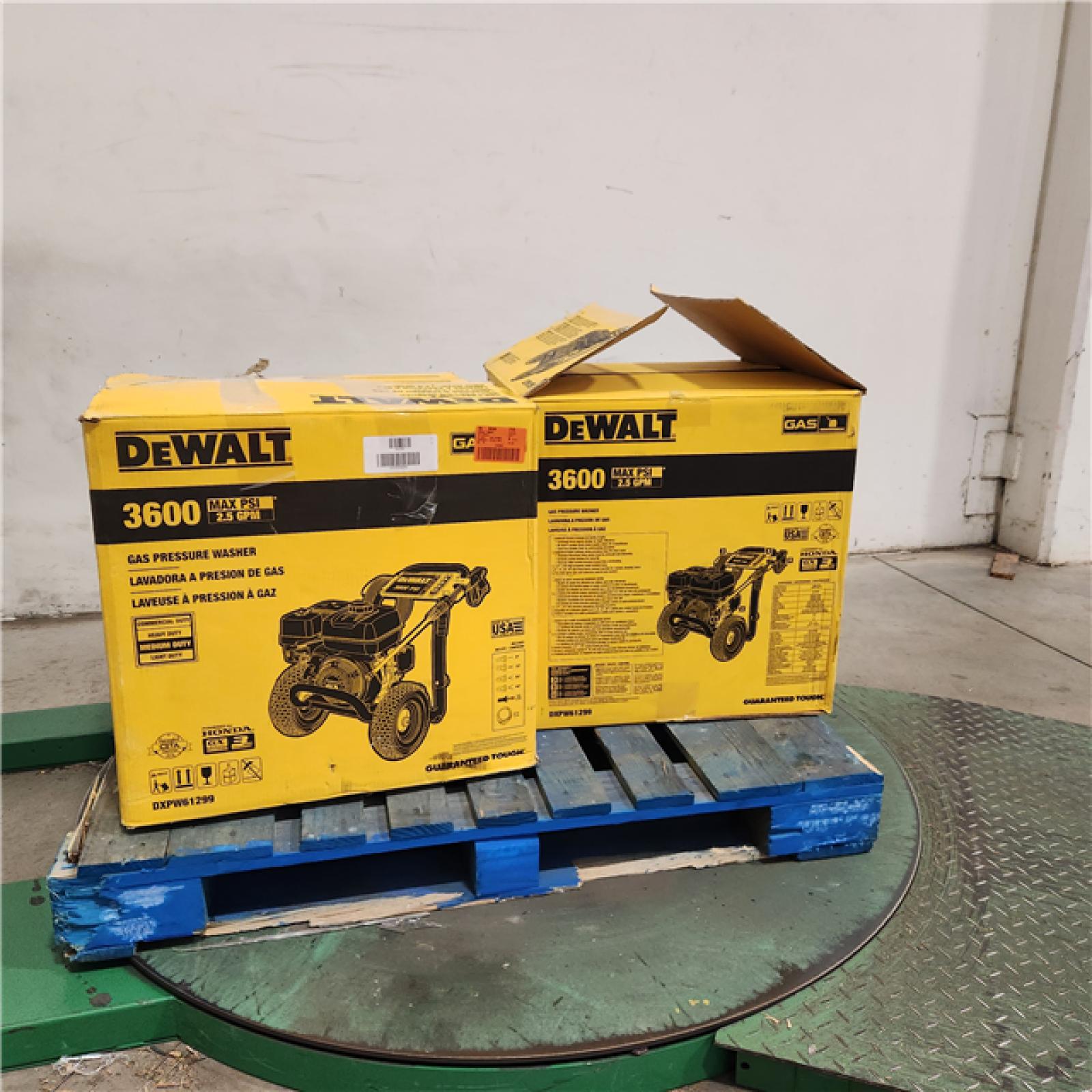 Dallas Location - As-Is DeWalt DXPW61299 3600 PSI 2.5 GPM Gas Pressure Washer(Lot Of 2)