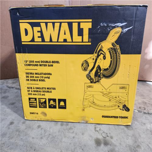 HOUSTON LOCATION - AS-IS (APPEARS LIKE NEW) DeWalt 15 Amp Corded 12 in. Compound Double Bevel Miter Saw