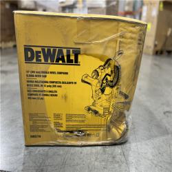 DALLAS LOCATION - DEWALT 15 Amp Corded 12 in. Double Bevel Sliding Compound Miter Saw, Blade Wrench and Material Clamp