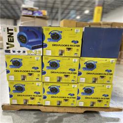 DALLAS LOCATION -B-Air 1/4 HP Air Mover Blower Fan for Water Damage Restoration Carpet Dryer Floor Home and Plumbing Use in Green  - PALLET ( UNITS  27  ) )S