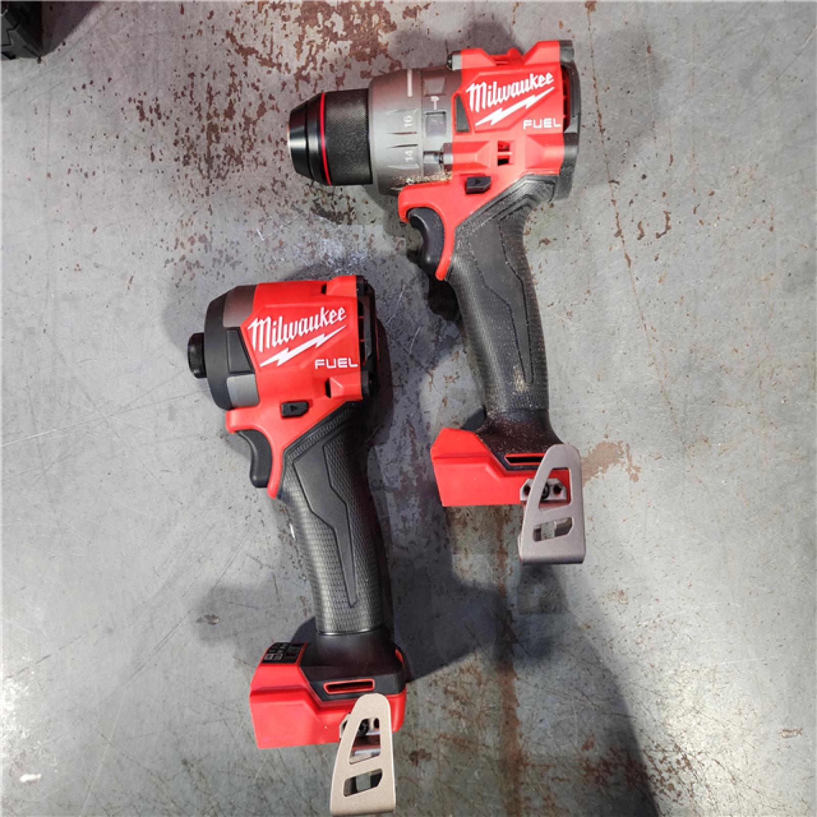 HOUSTON LOCATION - AS-IS Milwaukee M18 FUEL 18V Lithium-Ion Brushless Cordless Hammer Drill and Impact Driver Combo Kit (2-Tool) with 2 Batteries