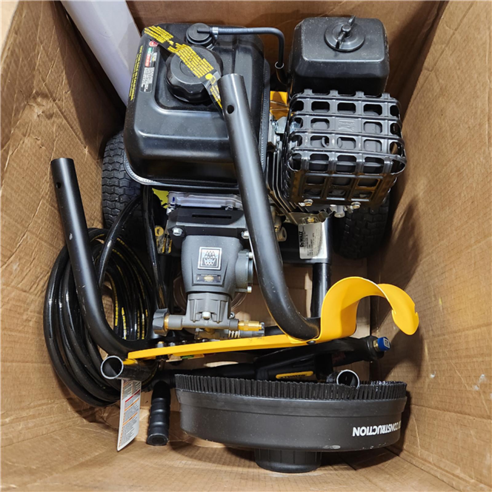 DALLAS LOCATION - AS-IS DEWALT 3500 PSI 2.5 GPM Cold Water Gas Pressure Washer with DeWalt 208cc Engine and Surface Cleaner