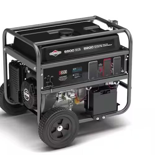 DALLAS LOCATION - Briggs & Stratton 6500-Watt Electric Switch Gasoline Powered Portable Generator with B and S OHV Engine Featuring CO Guard