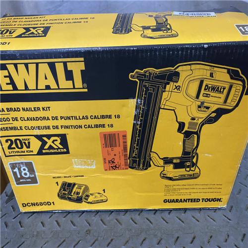 Houston location AS-IS DEWALT 20V MAX XR 18 Gauge Brad Nailer Kit