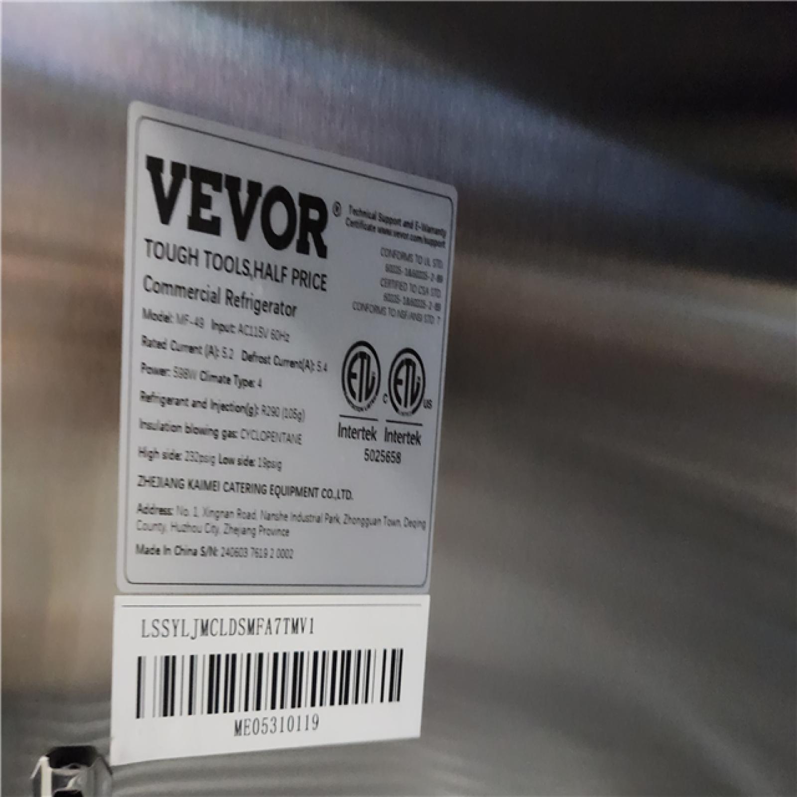 CALIFORNIA AS-IS VEVOR COMMERCIAL REFRIGERATOR