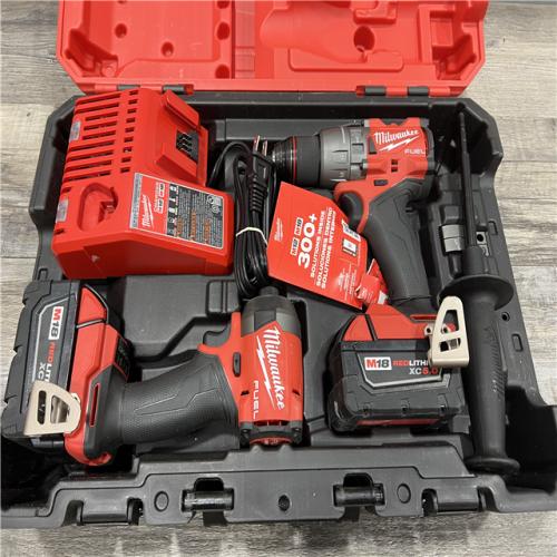 AS-IS Milwaukee M18 FUEL 18V Lithium-Ion Brushless Cordless Hammer Drill and Impact Driver Combo Kit (2-Tool) with 2 Batteries