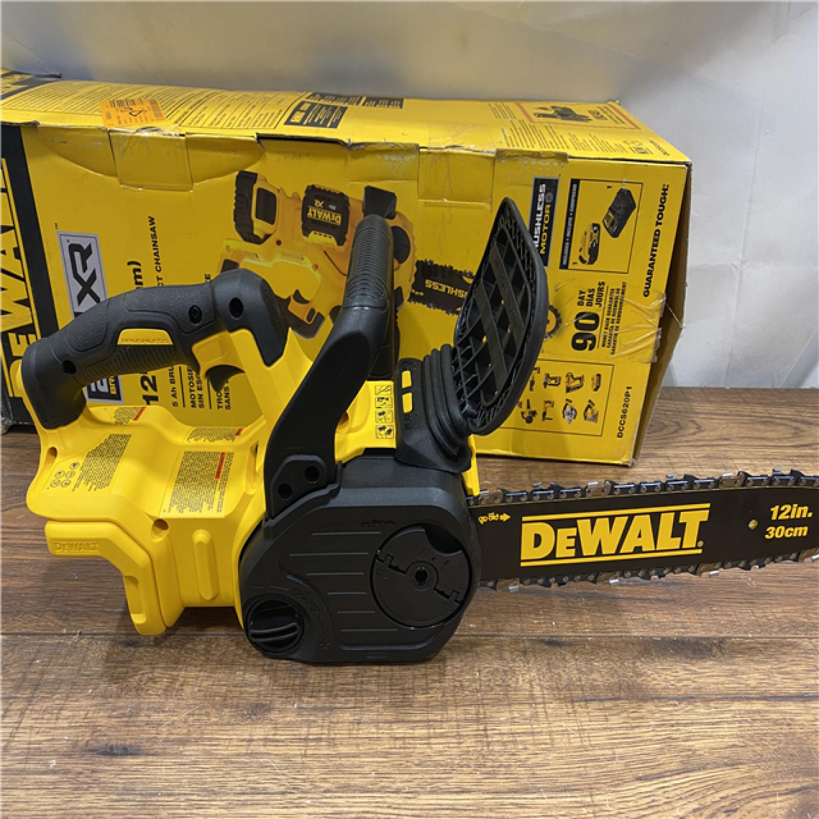 AS IS DEWALT 20V MAX Brushless Cordless 12in. Chainsaw Kit