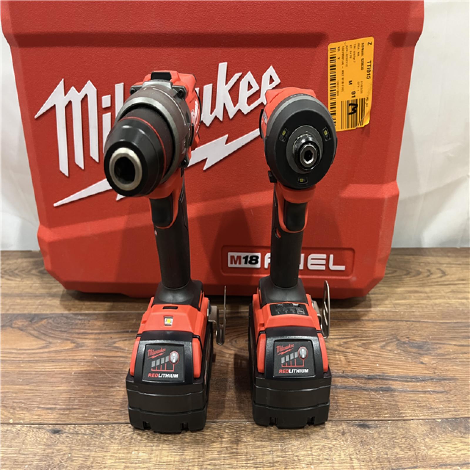 AS IS Milwaukee M18 FUEL 18V Lithium-Ion Brushless Cordless Hammer Drill and Impact Driver Combo Kit (2-Tool) with 2 Batteries