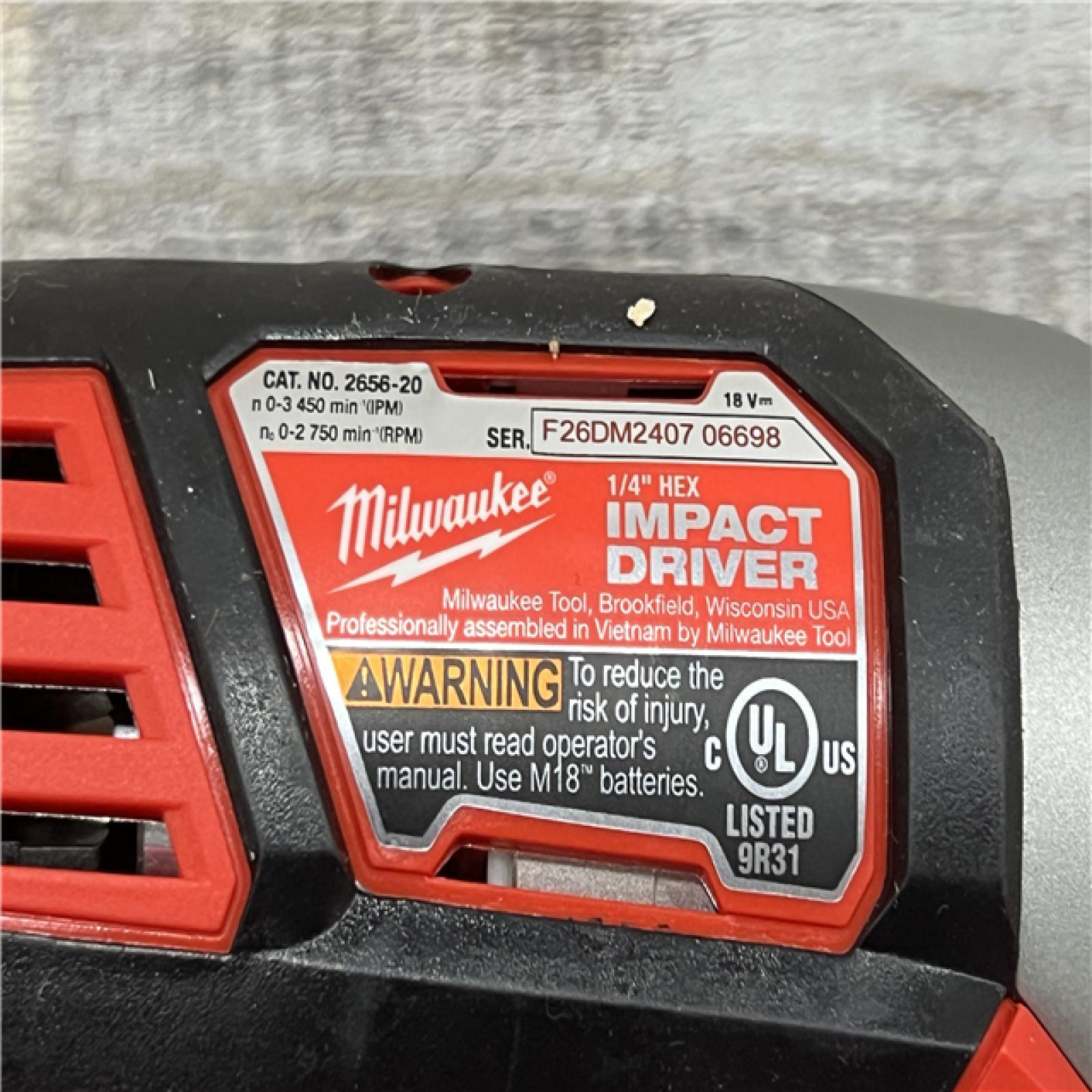 AS-IS Milwaukee M18 18V Cordless Brushed 2 Tool Drill/Driver and Impact Driver Kit