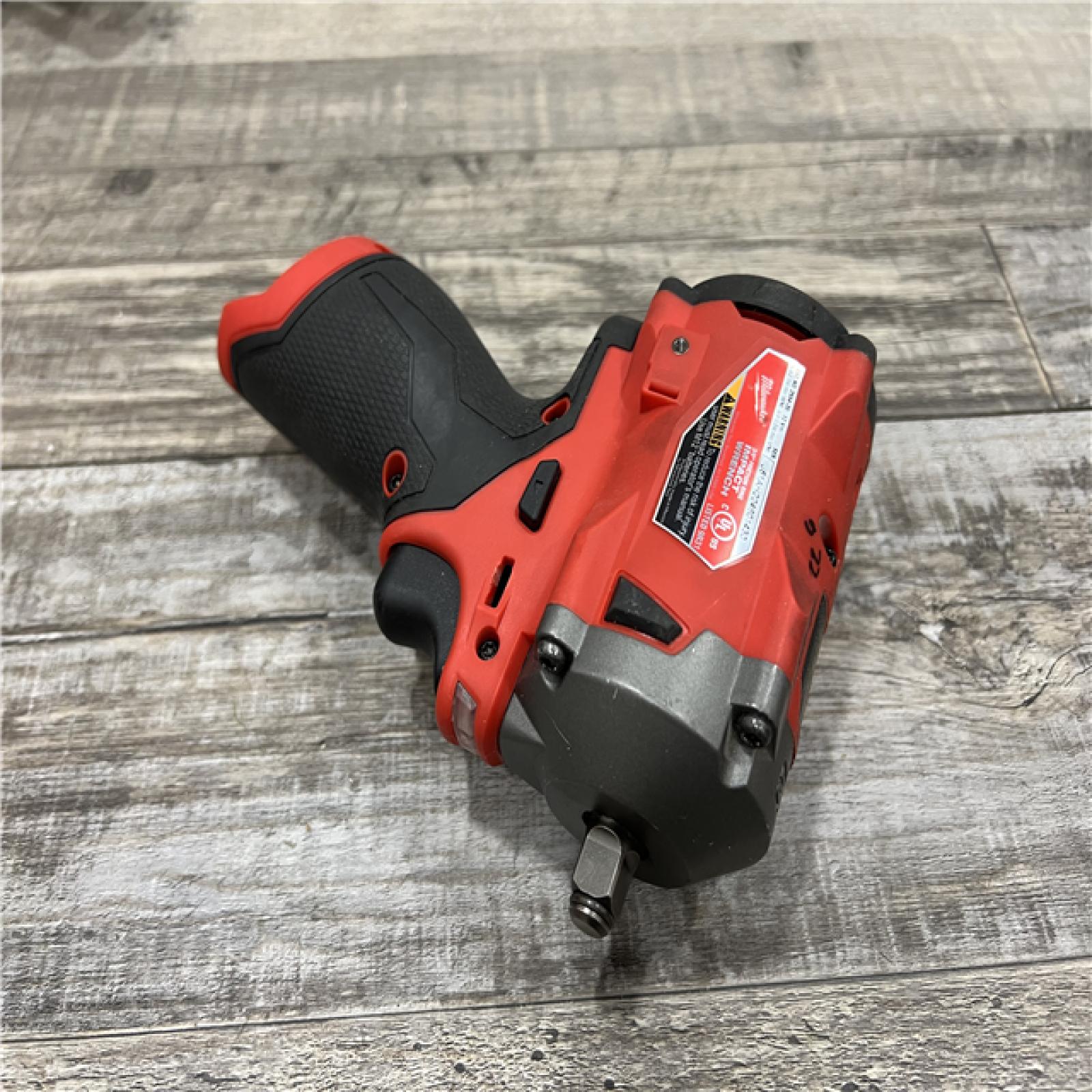 AS-IS MILWAUKEE M12 FUEL 12V Lithium-Ion Brushless Cordless Stubby 3/8 in. Impact Wrench (Tool-Only)