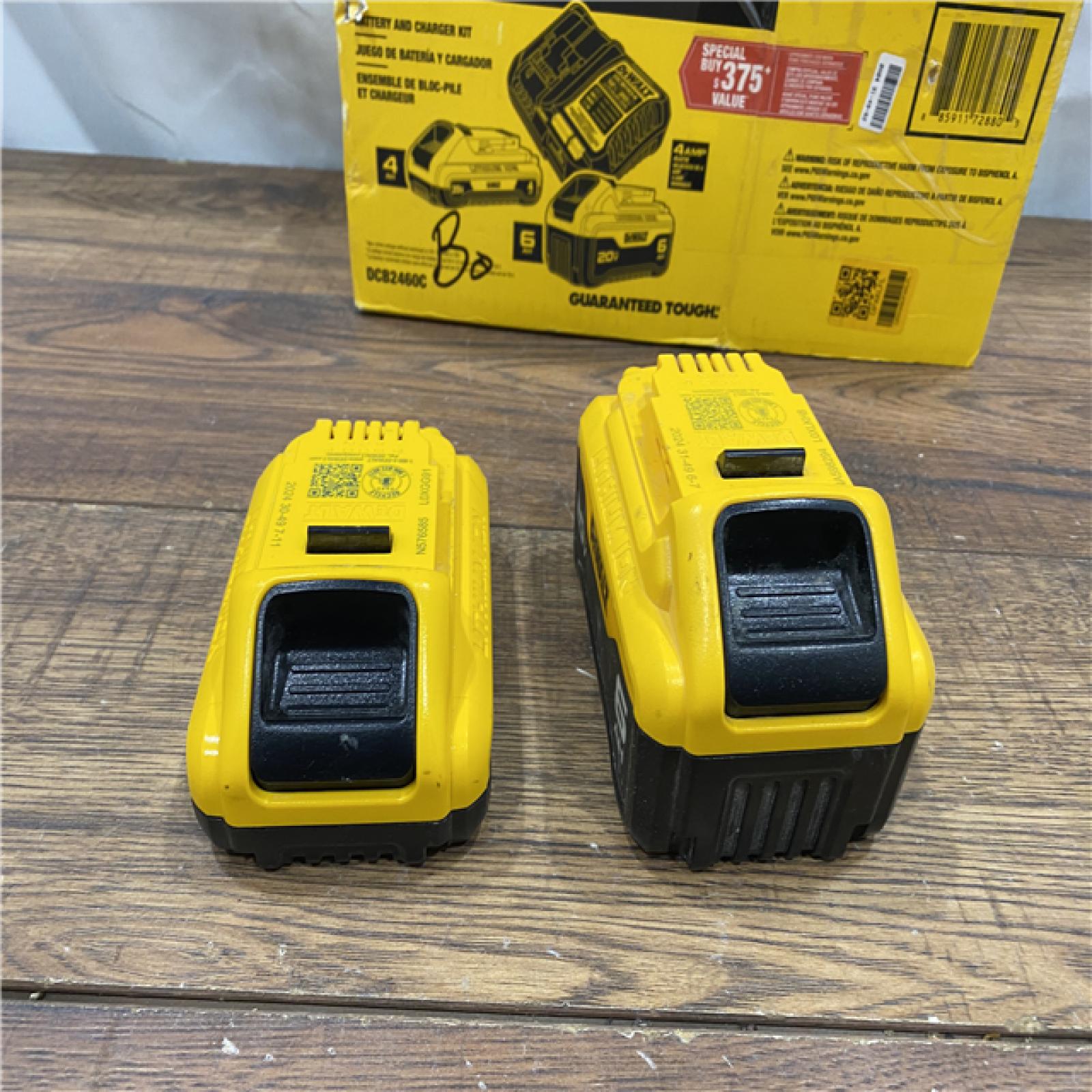 AS IS DEWALT 20V MAX Lithium-Ion 6.0Ah and 4.0Ah Battery and Charger Starter Kit