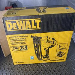 Houston location AS-IS DeWalt DCN660D1 20V 16 Gauge Cordless Angled Finish Nailer Kit W/ 2Ah Battery