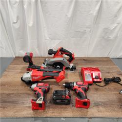 AS-IS M18 18-Volt Lithium-Ion Cordless Combo Kit 7-Tool with 2-Batteries, Charger and Tool Bag