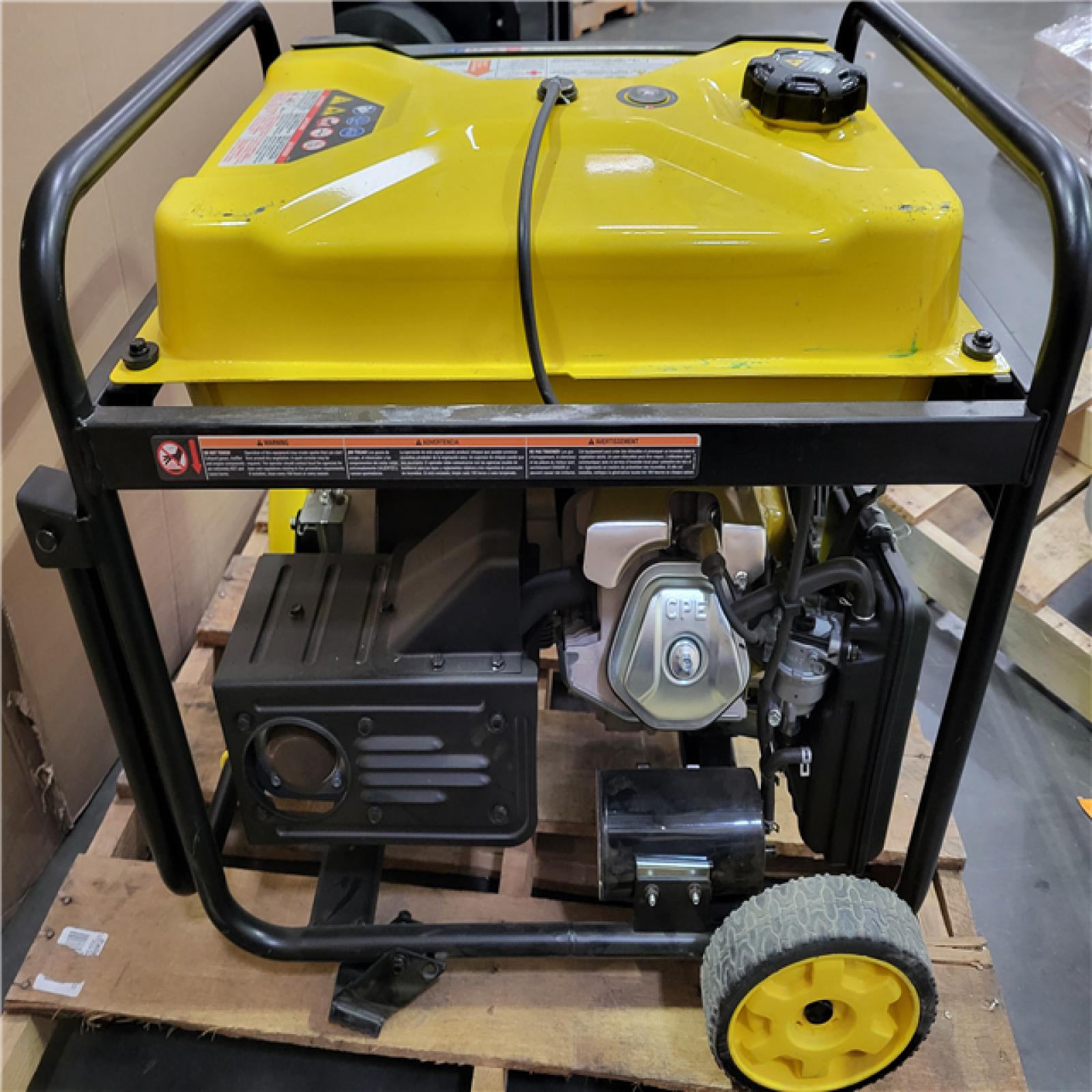 CALIFORNIA AS-IS CHAMPION GASOLINE AND PROPANE DUAL FUEL  GENERATOR