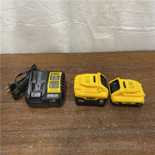 AS-ISDEWALT 20V MAX Lithium-Ion 6.0Ah and 4.0Ah Battery and Charger Starter Kit