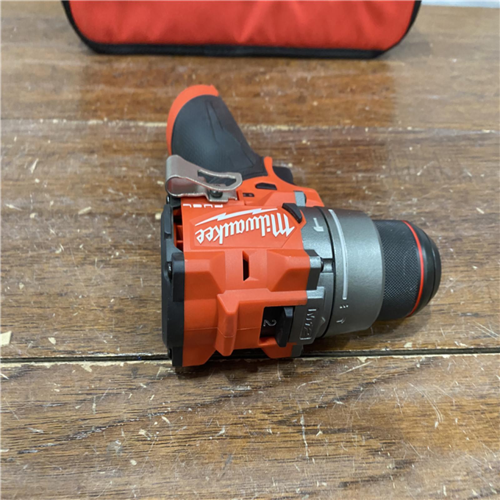 AS-ISMilwaukee M12 FUEL 12-Volt Lithium-Ion Brushless Cordless 1/2 in. Hammer Drill Kit with 1 Compact 2.0Ah Battery Pack and 1 Charger