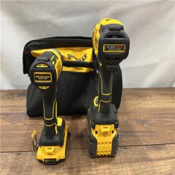 AS IS DEWALT 20V MAX Cordless Brushless Hammer Drill/Driver 2 Tool Combo Kit with FLEXVOLT ADVANTAGE