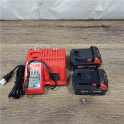 AS-IS Milwaukee M18 18-Volt Lithium-Ion XC Starter Kit with Two 5.0Ah Batteries / Charger (48-59-1852B)