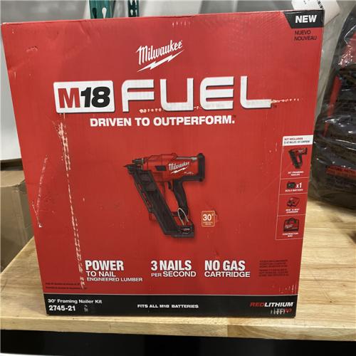 NEW! Milwaukee M18 FUEL 18 Volt Brushless 30 Deg Framing Nailer Kit