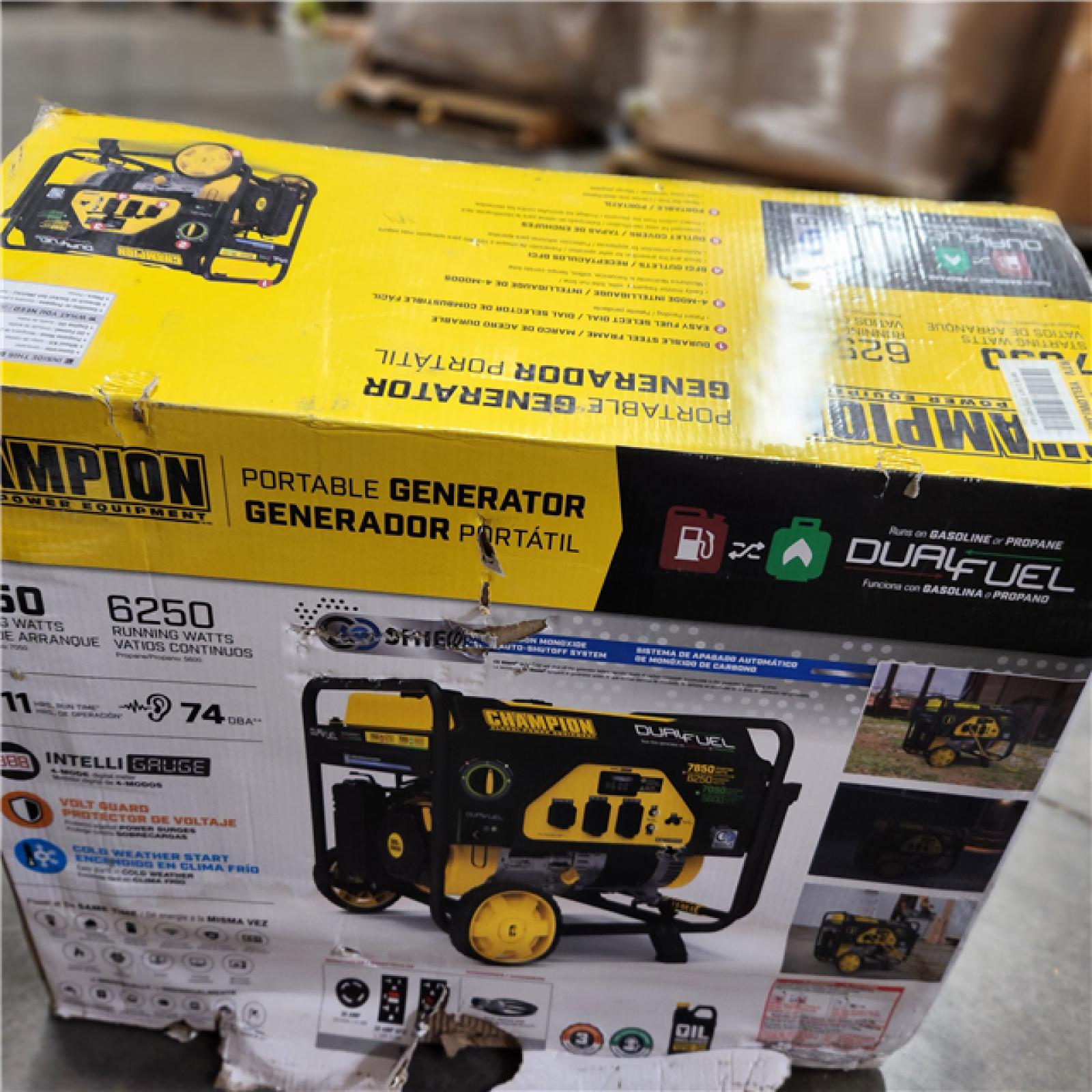 Dallas Location - As-Is Champion Power Equipment 7850/6250-Watt Gasoline Portable Generator-Appears Like New Condition