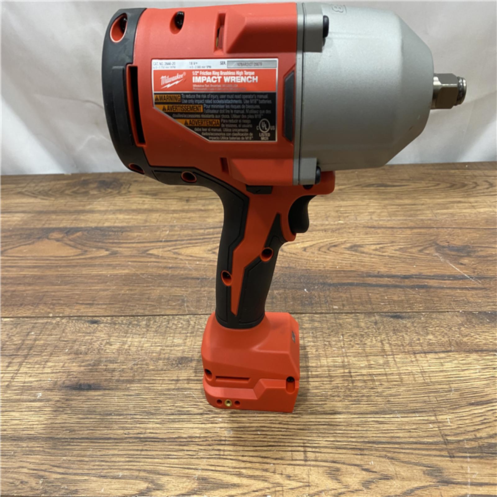 AS IS Milwaukee 2666-20 M18 18-Volt Lithium-Ion Brushless 1/2 in. High Torque Impact Wrench with Friction Ring (Tool-Only)