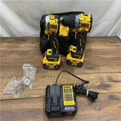 AS IS DEWALT 20V MAX XR Hammer Drill and ATOMIC Impact Driver 2 Tool Cordless Combo Kit with (2) 4.0Ah Batteries, Charger, and Bag