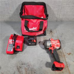 HOUSTON LOCATION - AS-IS Milwaukee M18 1/2 in. Cordless Brushless High Torque Impact Wrench Kit (Battery & Charger)