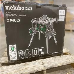 DALLAS LOCATION - Metabo HPT 10-in 15-Amp Table Saw with Micro Adjust Rip Fence and Caster Platform - 10 inch Jobsite Table Saw