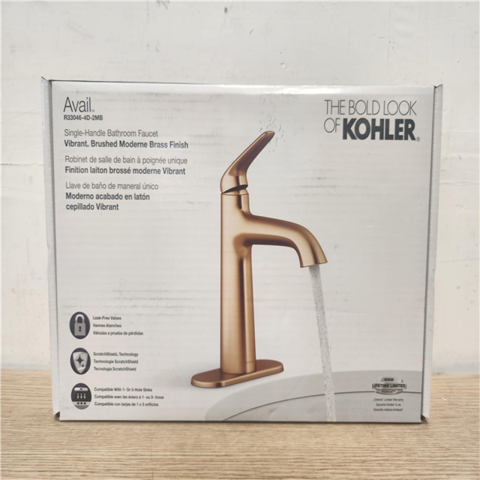 Phoenix Location NEW Kohler Avail Modern Brush Finish Bathroom Faucet