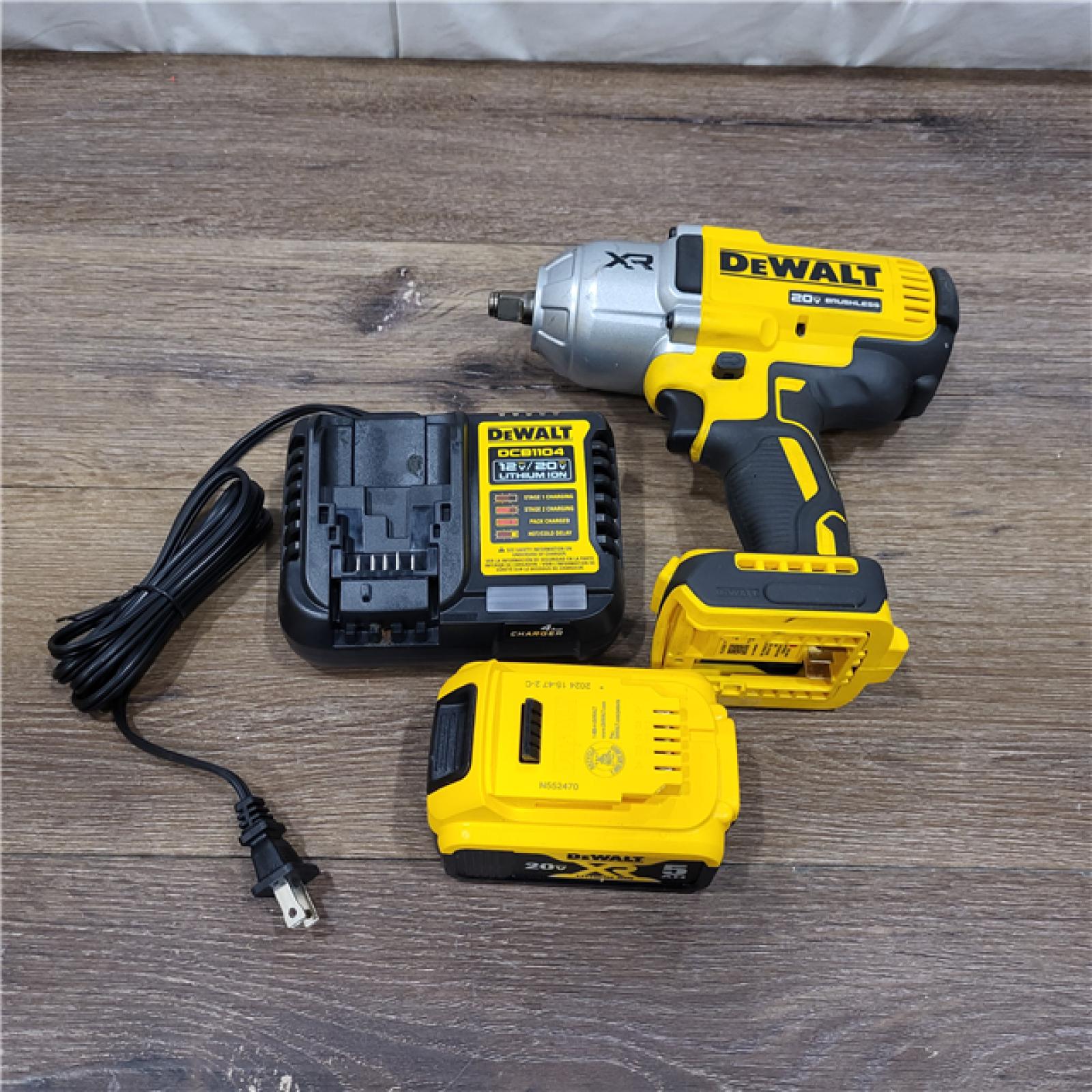 AS-IS DEWALT 20V MAX* XR 1/2  High Torque Impact Wrench with Hog Ring Anvil